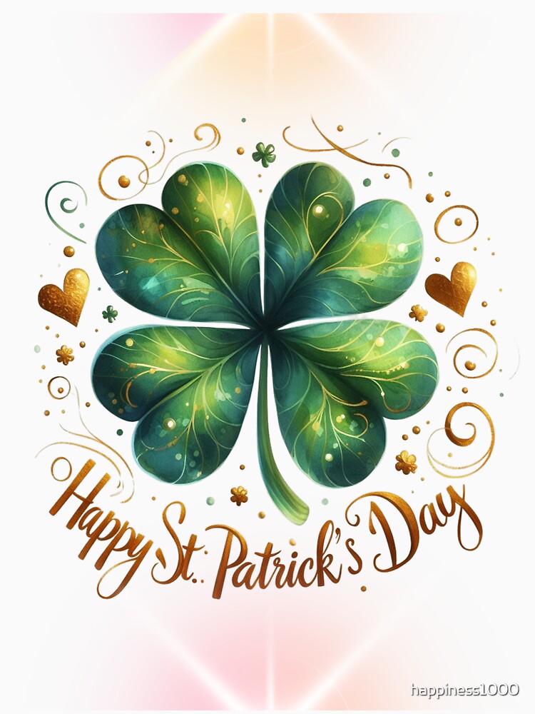 Happy St. Patrick's Day, Happy St. Patrick's Day Gifts and Apparel, Happy St. Patrick's Day T-Shirt, Happy St. Patrick's Day Apron by happiness1000