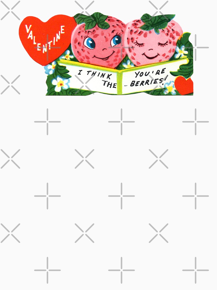 Vintage Valentine Anthropomorphic Strawberry Strawberries by JimNEmDesigns