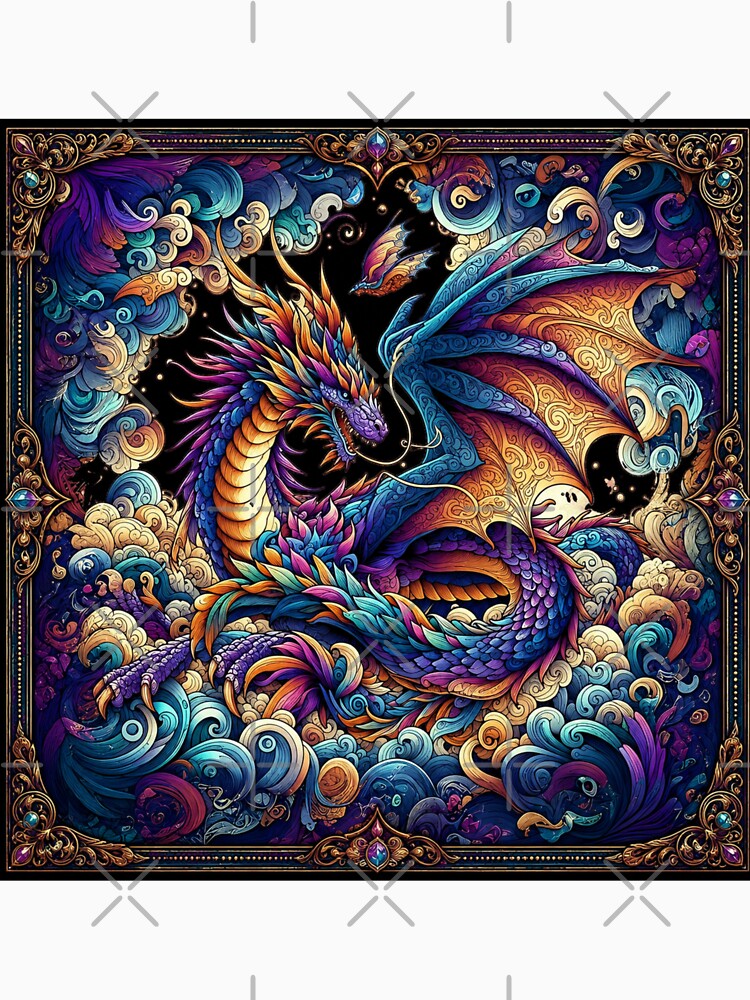 Azure fantasy dragon by NerdiPop