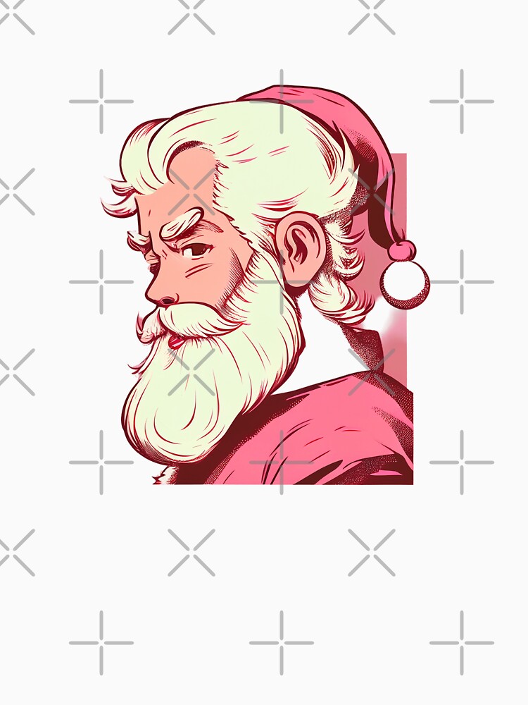 vintage pink santa claus retro style by Deluzion
