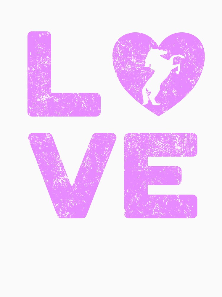 Love Horses T-Shirt Pink Vintage Distressed Shirt by Dan66