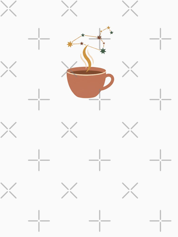 Minimalist Leo Zodiac Constellation Coffee Steam Art by pattman