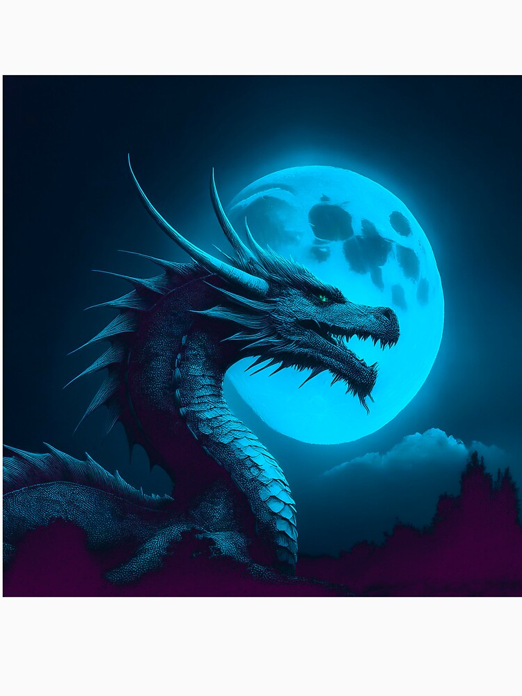 Dragon in blue moonlight by BAR DEC