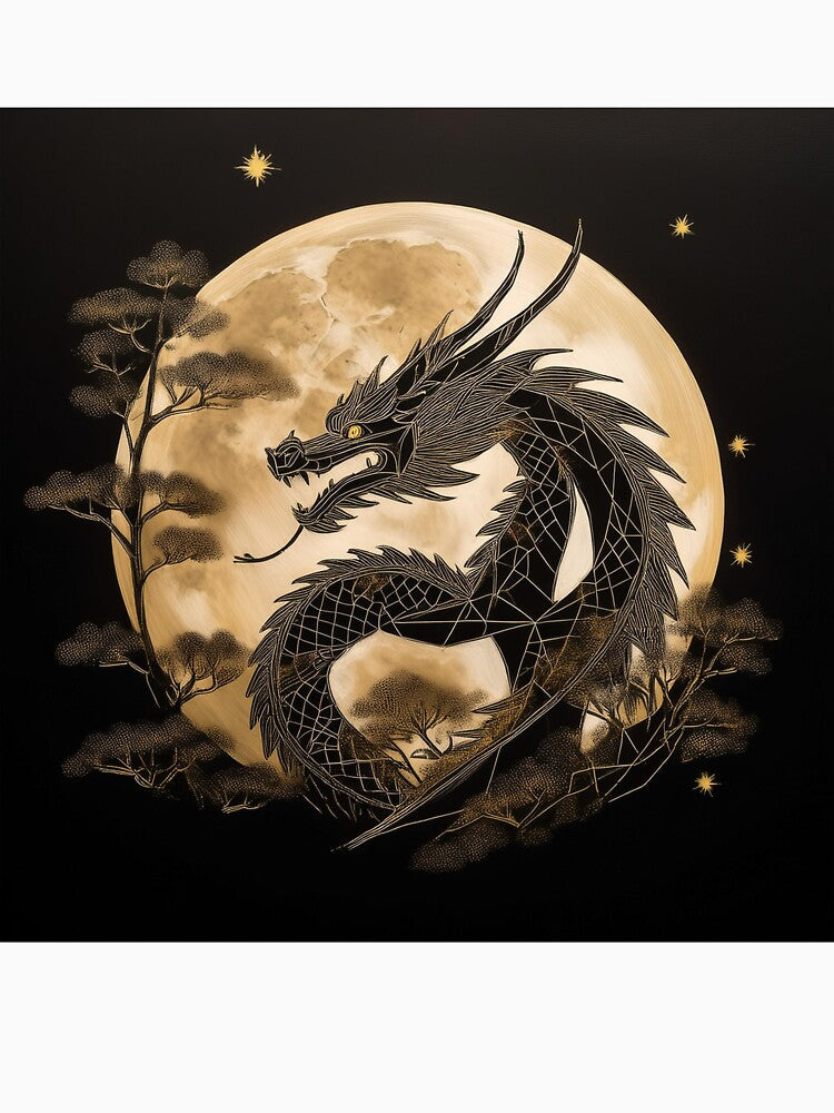 Chinese dragon in sepia color. by BAR DEC
