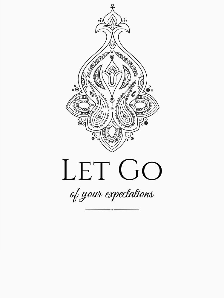 Let Go Inspirational Print, Yoga Artwork, Minimalist Poster by MentDesigns