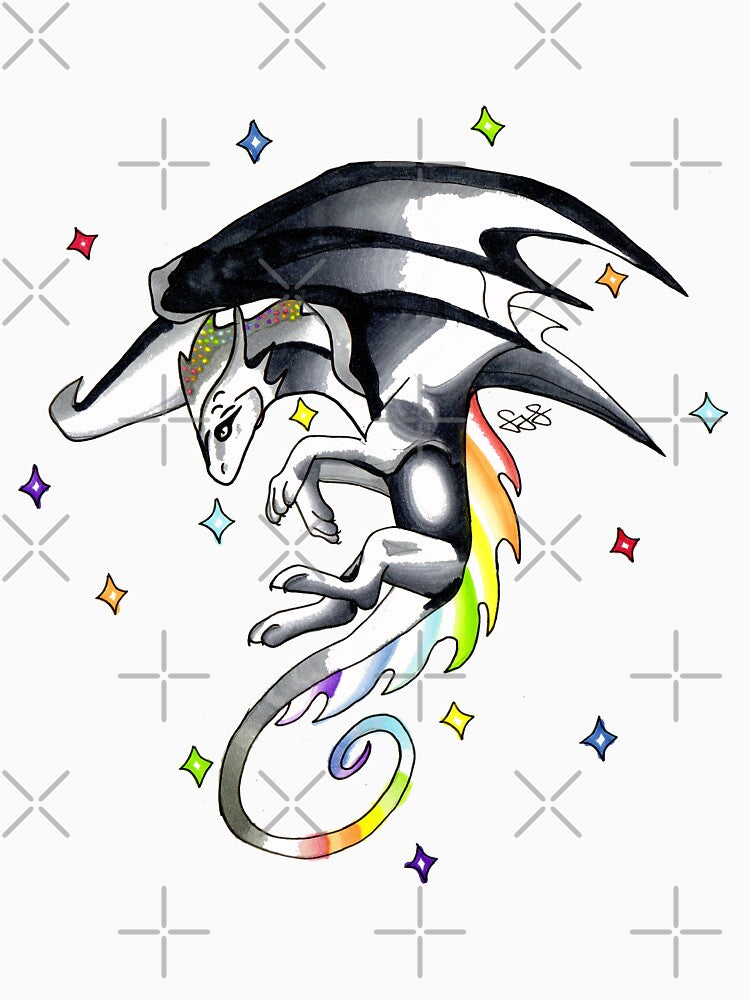 Rainbow Baby Dragon by MenagerieMayhem