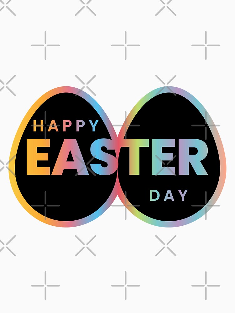 Happy Easter Day text with Easter Egg Design by YourChoiceArt