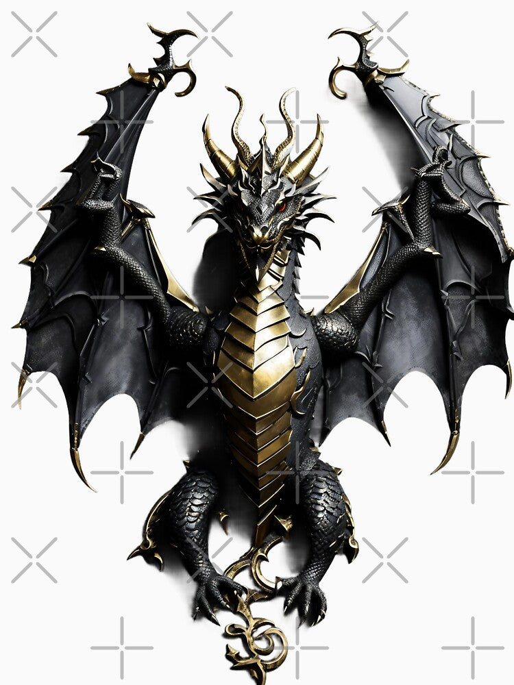 Front Black and Golden Dragon by LuizSilva1983