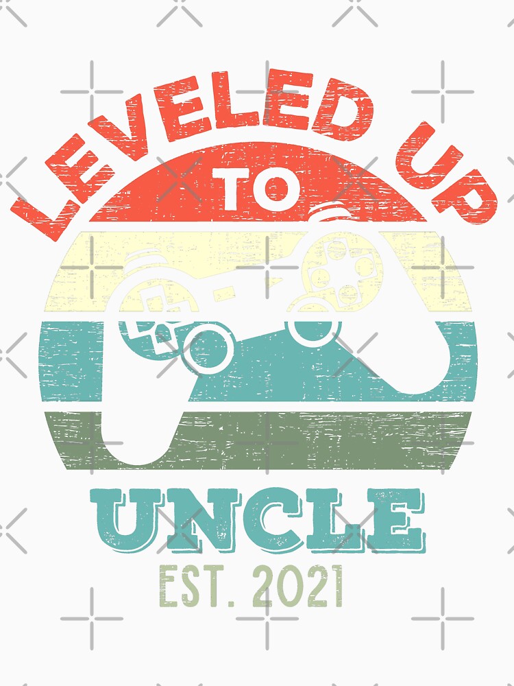 Leveled Up To Uncle 2021 Promoted Gamer New Uncle Vintage by 74ninetees