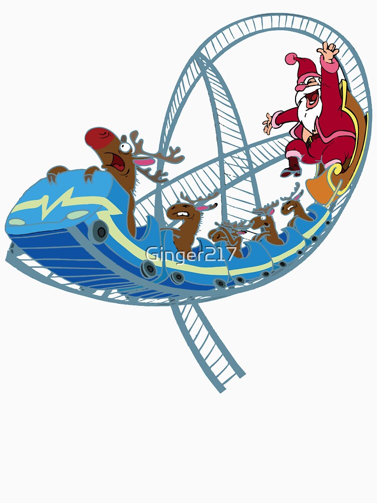 Santa Claus Riding a Roller Coaster Gifts For Kids by Ginger217