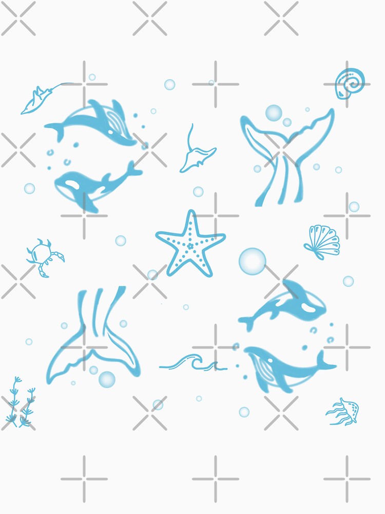 Ocean - Whale Pattern by MegDexShop