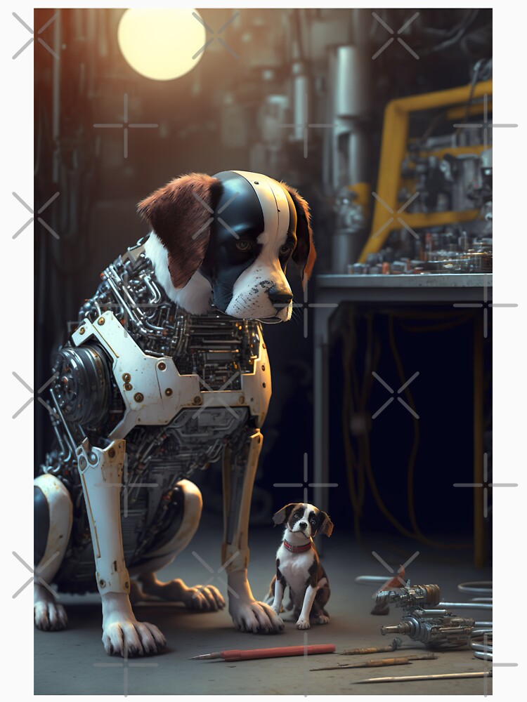 Cyborg Dog getting repaired in a shop by KoolArtDistrict
