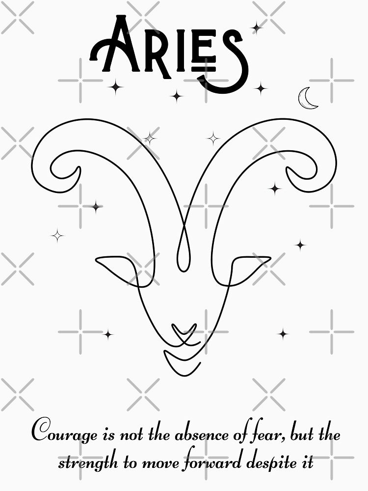 Subtle Aries Aesthetic- Minimalist Star Sign by KaBaRen