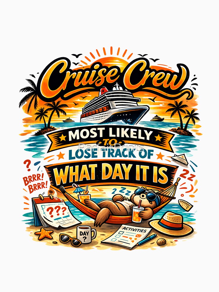 Most Likley To Lose Track of What Day it Is - Cruise Crew Shirt - Funny Cruise Gifts by ParfaitPrints