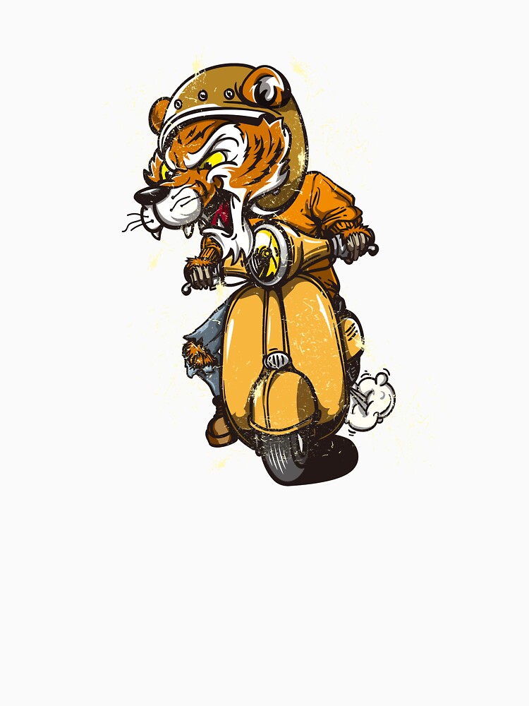 Tiger Rider Scooter Motorcycle by tshirtfever