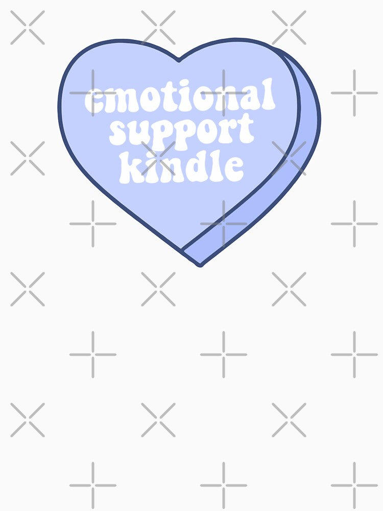 Emotional Support Kindle Blue Candy Heart for Book Lovers by BookWishEra
