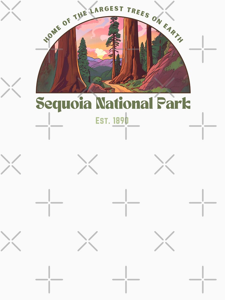 Sequoia National Park Half Circle Art Graphic by CozyThreadsCo