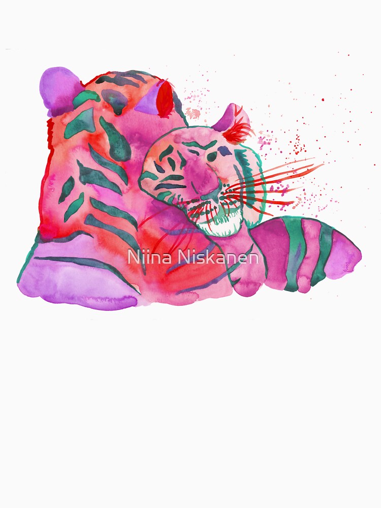 Cuddling Tigers - Pink Palette by Niina  Niskanen