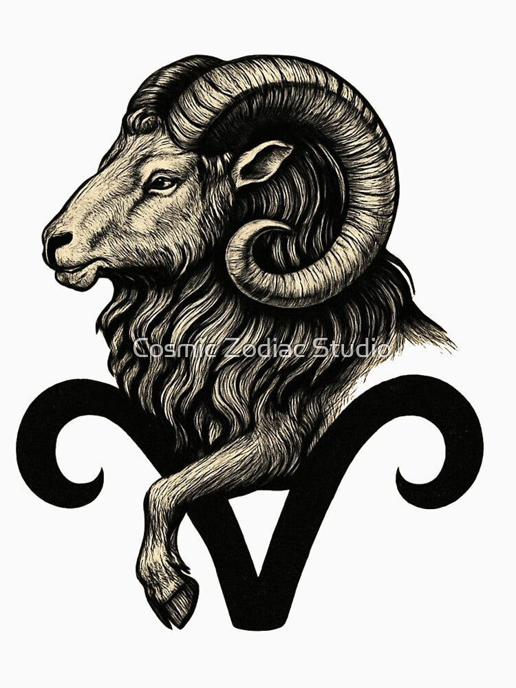 Aries Zodiac Sign – Astrology Fire Sign Design | Aries Birthday Gift for Astrology Lovers by Cosmic Zodiac Studio