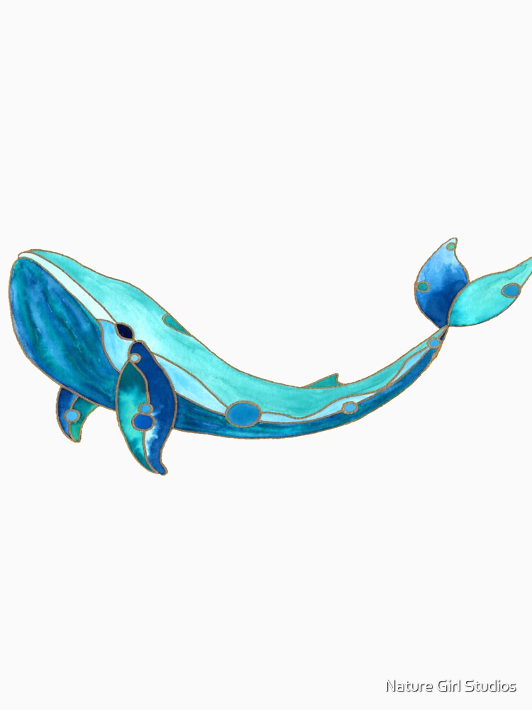 Stained Glass Humpback Whale by Nature Girl Studios