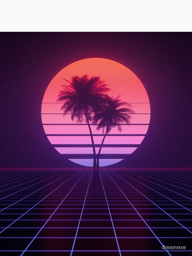 Vaporwave Sunset Grid by dreamexe