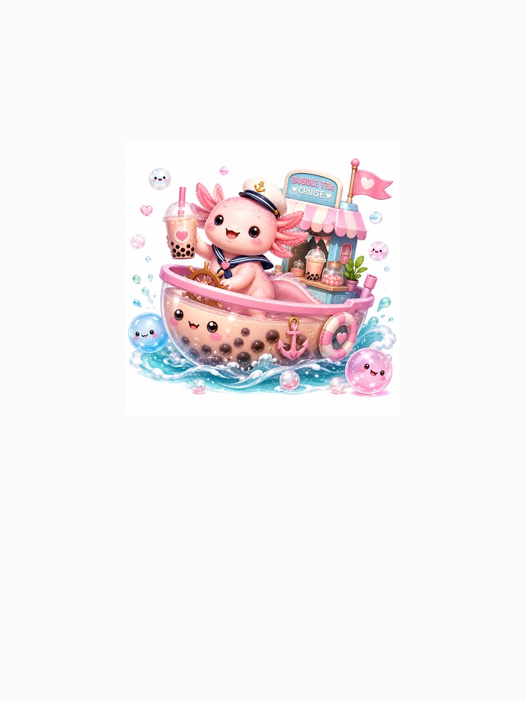 Axolotl bubble tea cruise by QuirkNest Studio