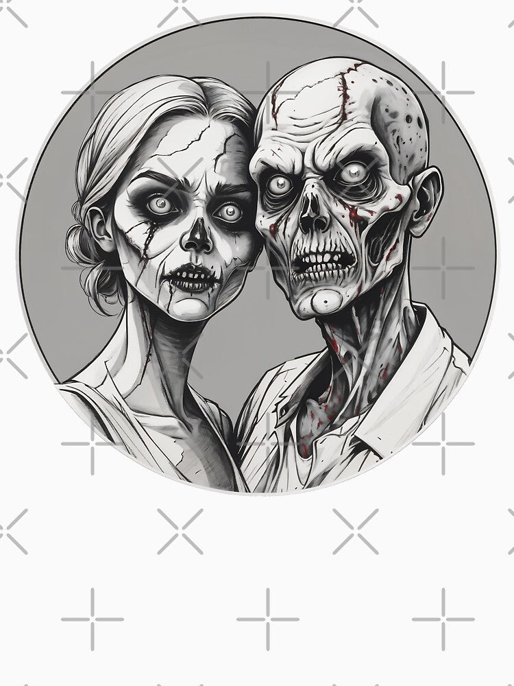 Zombie Couple - Zombie Portrait by NightTimeJ