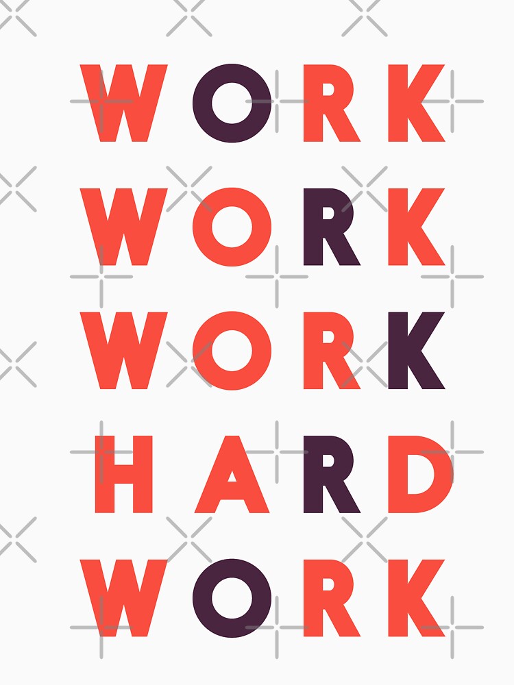 Work hard, hard work, office wall art, workshop sign, inspirational quote by Spallutos