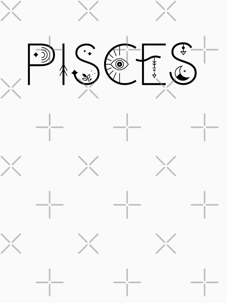 Pisces celestial typeography by The Quantum Cutie
