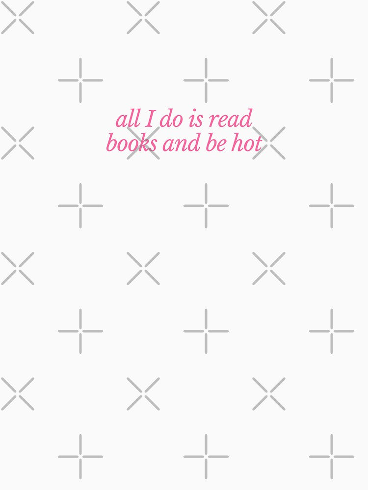 all I do is read books and be hot pink by catdiasart