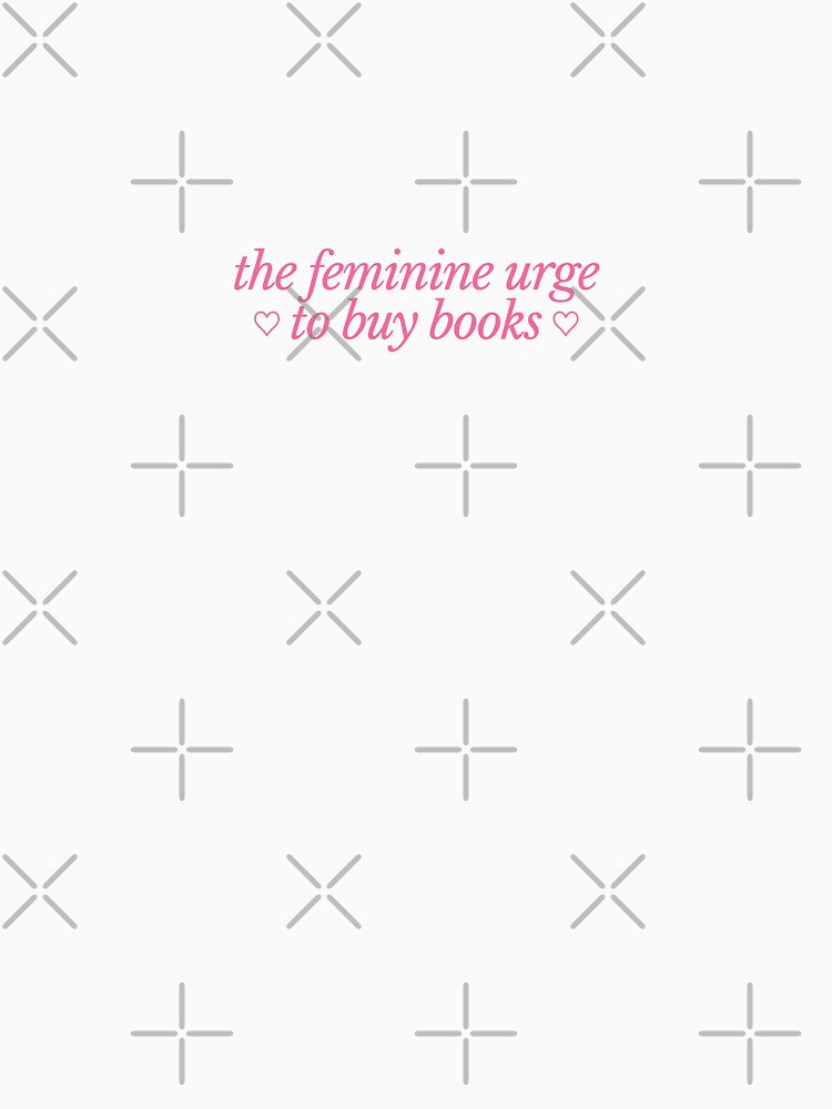 the feminine urge to buy books ♡ pink by catdiasart