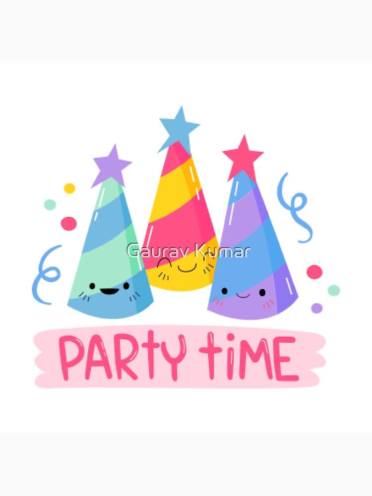 Cone cap with a party time  tag by Chemcho