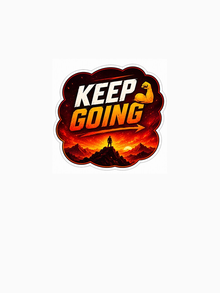Keep Going Motivational Sticker by Chinnibujji