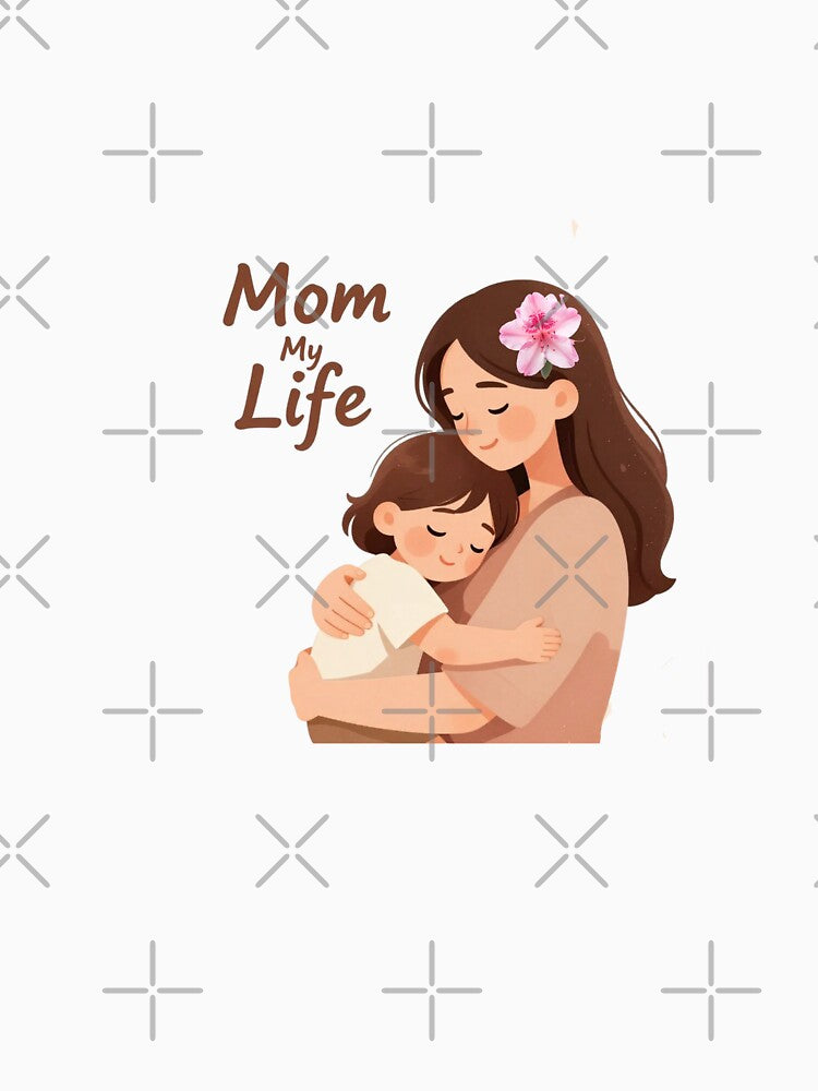 Mom My Life Mother Daughter Love Hug by OneCklick