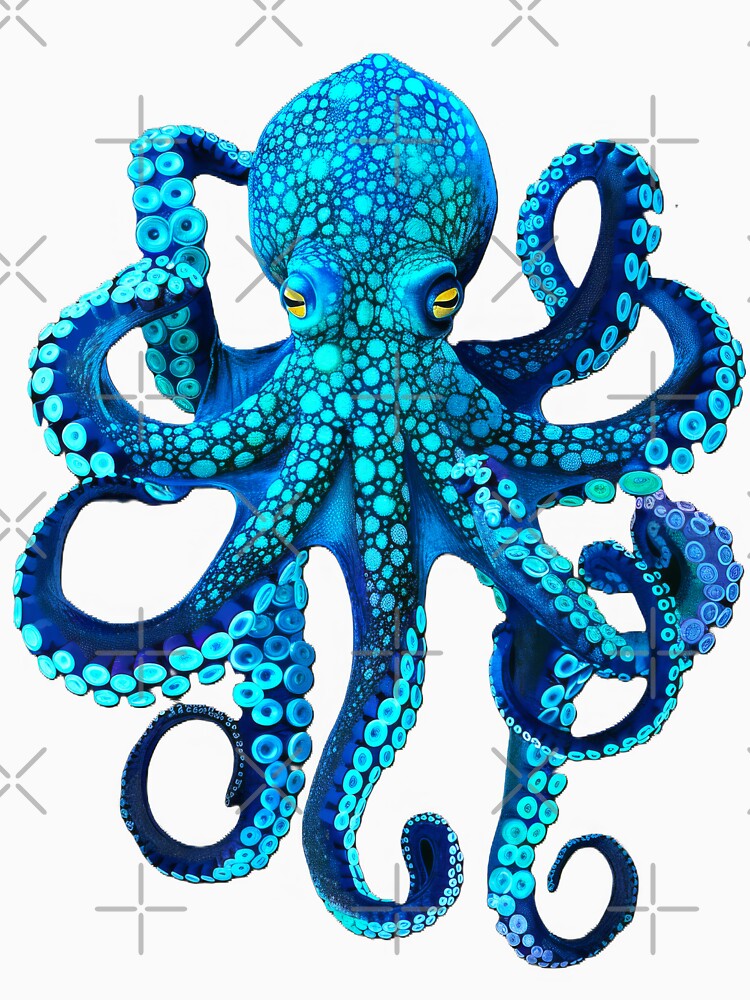 Aqua Blue Octopus by scicilysimonee
