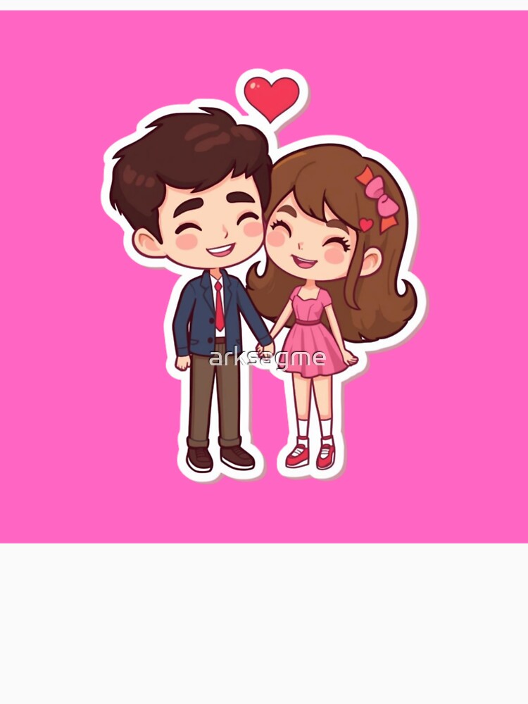 Cute Chibi Couple in Love by arksagme