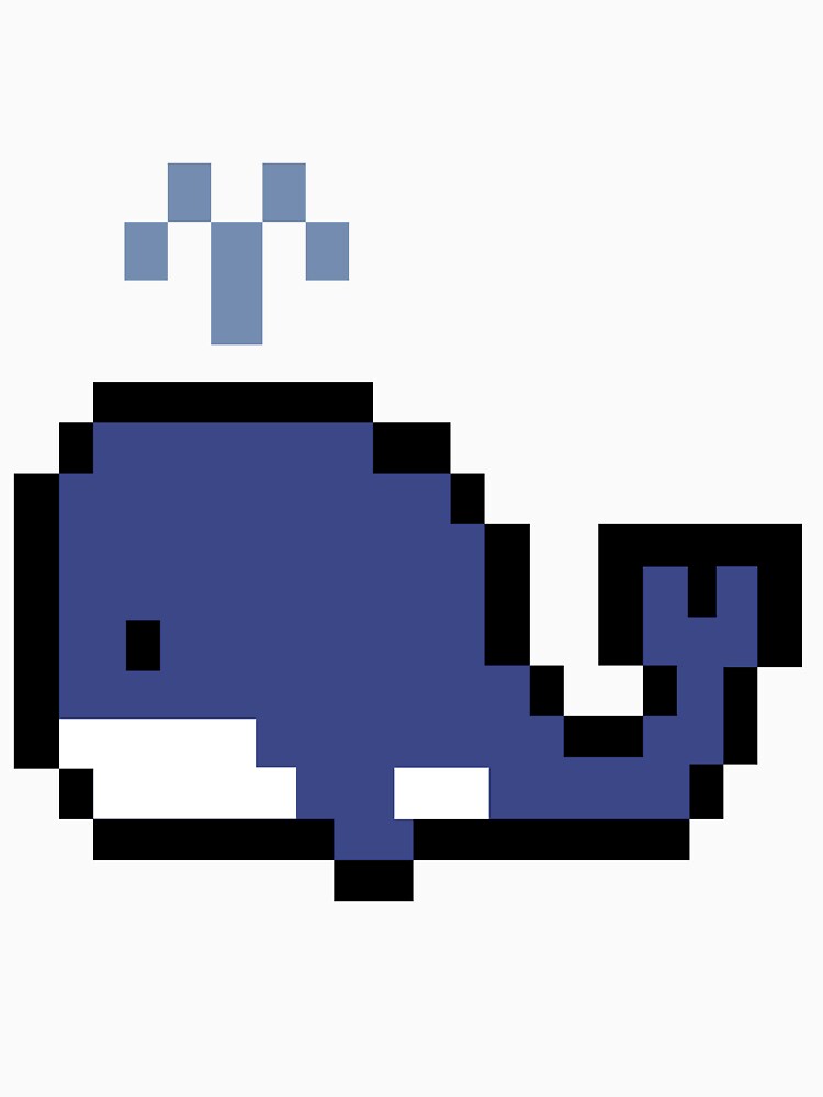 Pixel Whale (Blue) by kishizu