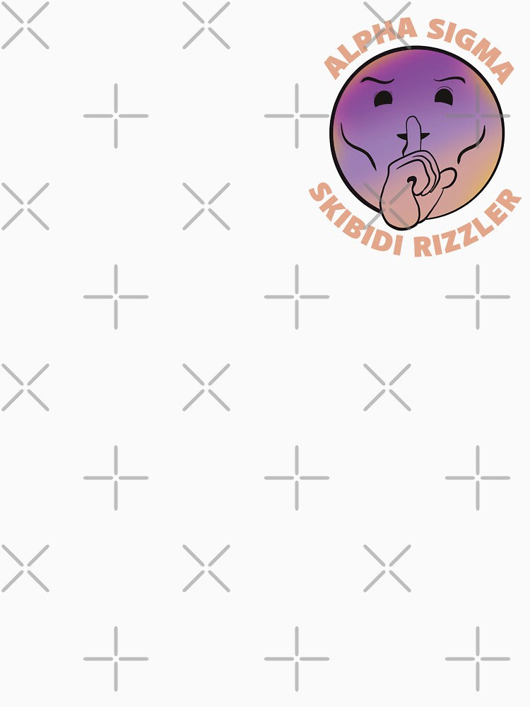 Mewing emoji, Alpha Sigma, skibidi rizzler, Gen Z design, PEACH and PINK by Pink&Blue  @pink.and.blue_studio