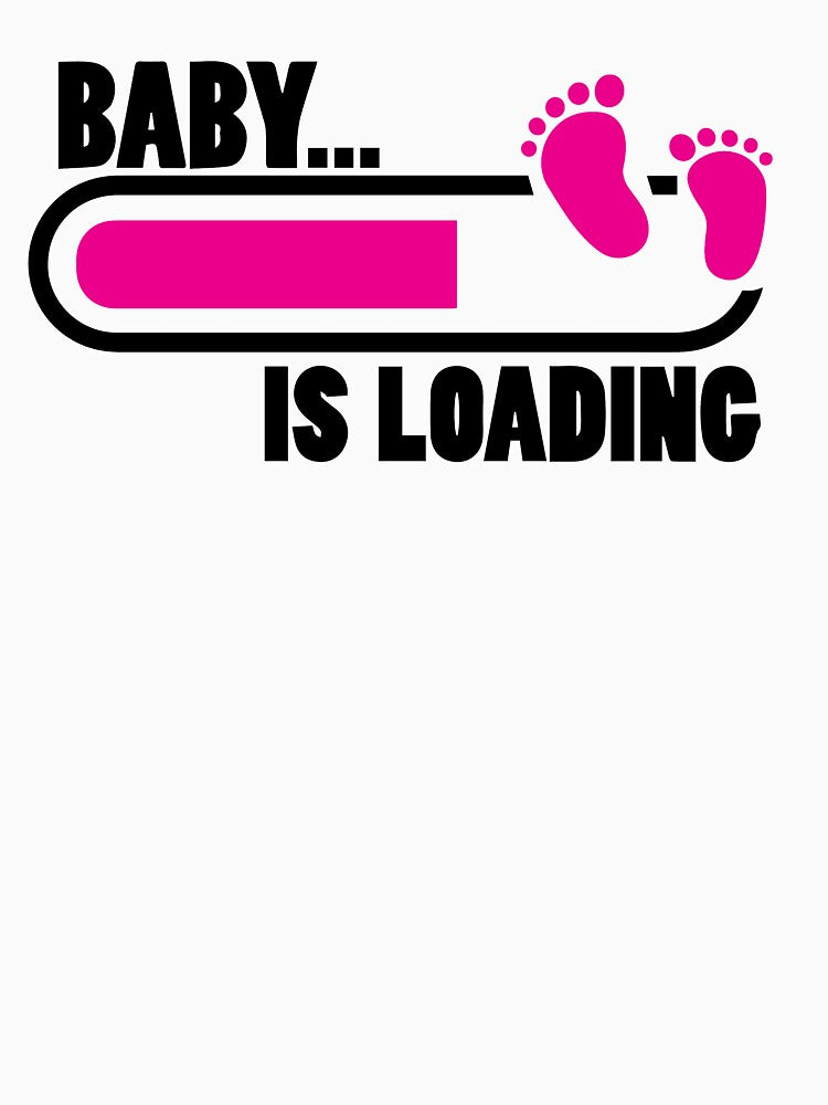Baby Loading Cute Comic Women's T-shirt by wabeen