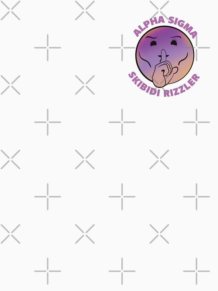 Mewing emoji, Alpha Sigma, skibidi rizzler, Gen Z design, Pink and Peach by Pink&Blue  @pink.and.blue_studio