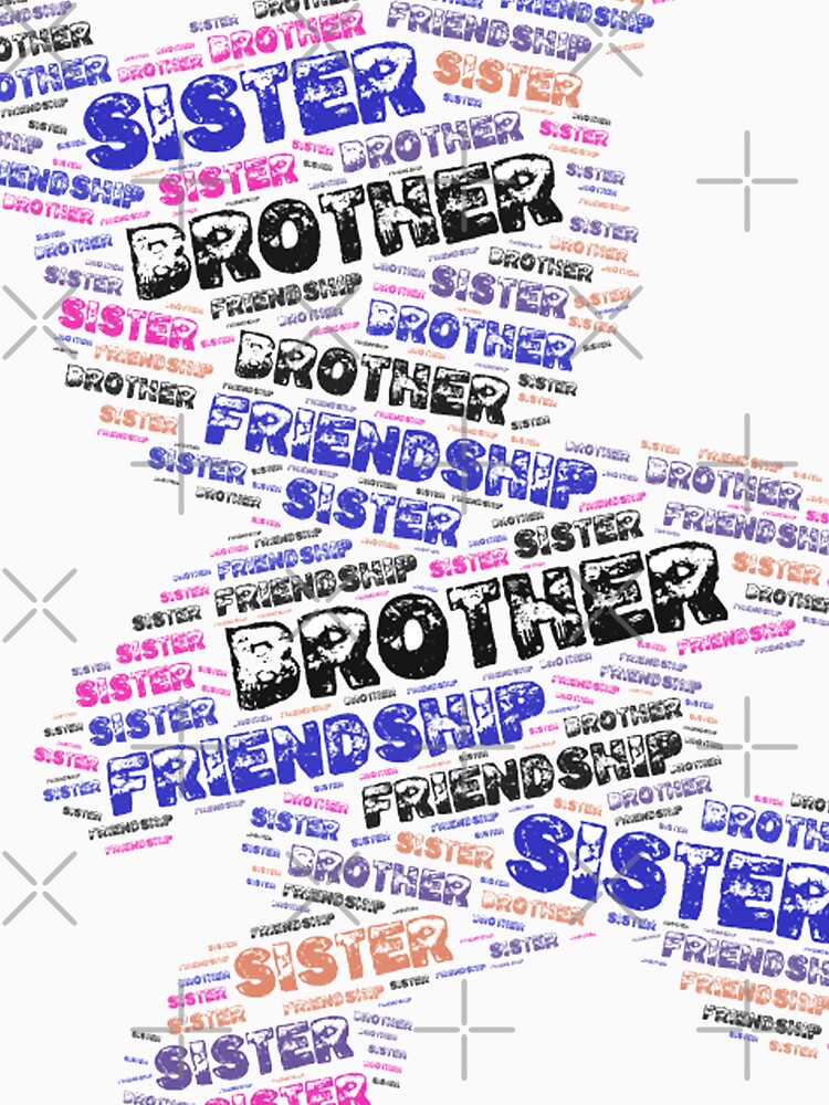 Brother Sister friendship. Fanny clipart for girls kids mom, by DesignMod