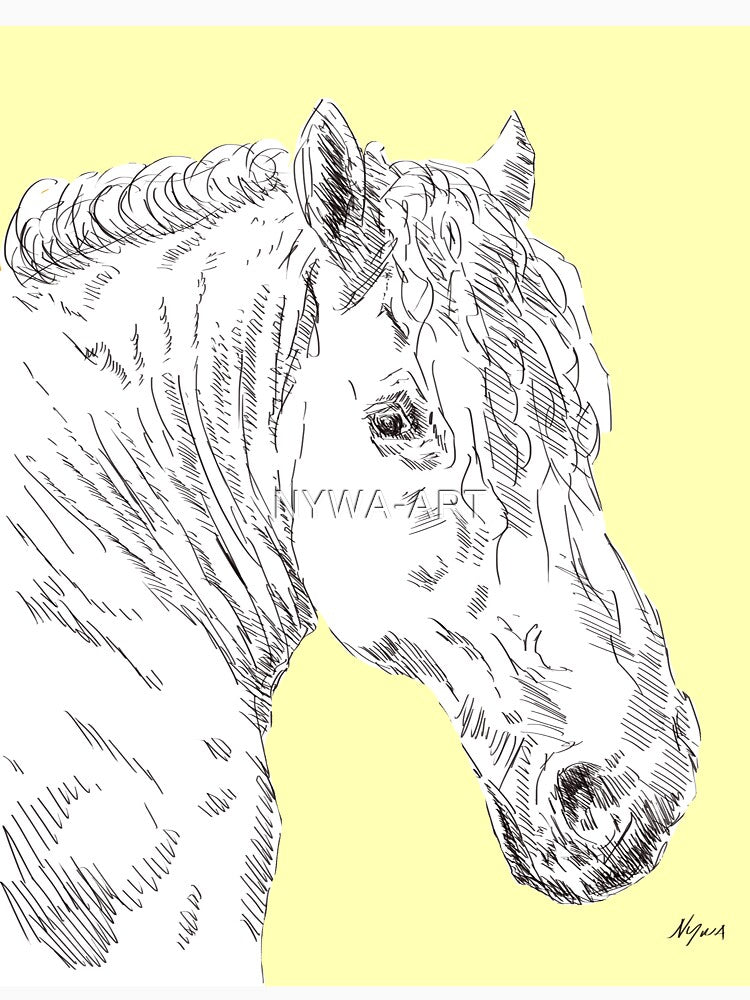 Horse light yellow by NYWA-ART