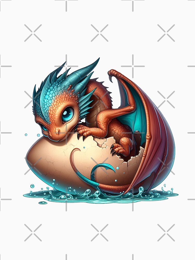 Cute baby water fantasy dragon by NerdiPop