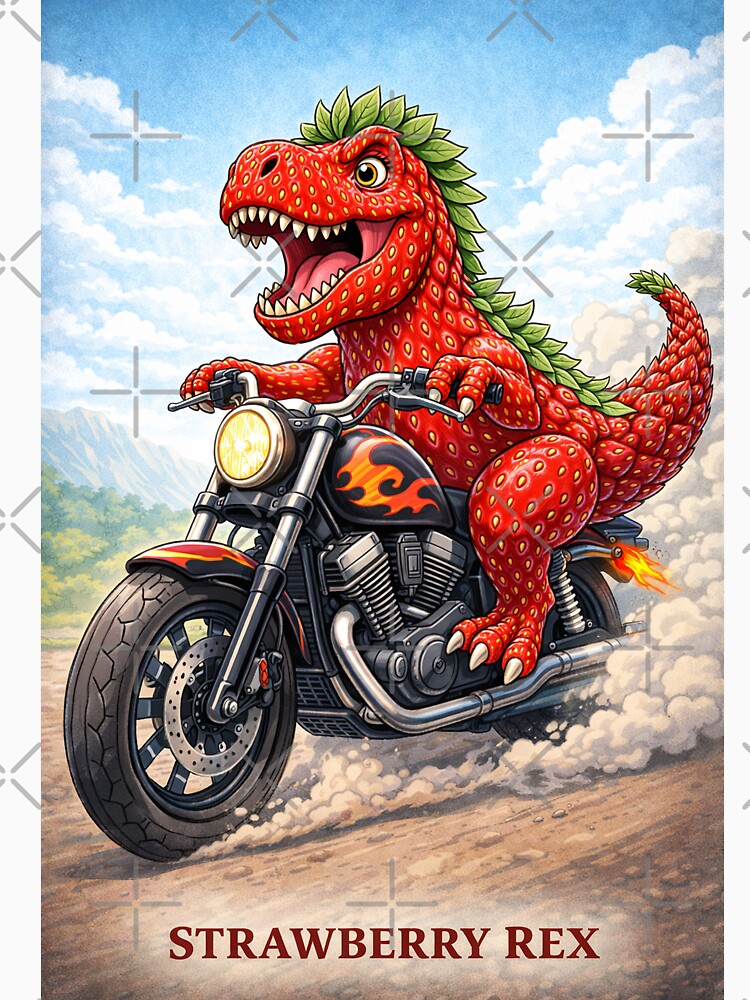 Strawberry Rex on a bike by LuluLeb