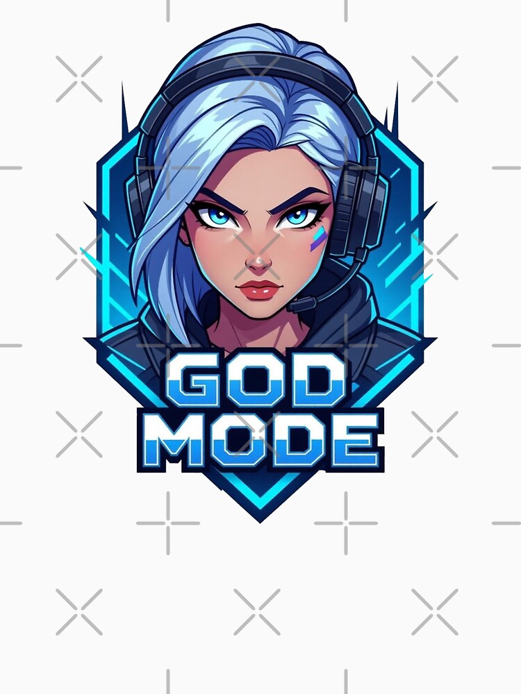 CYBER BLUE GOD MODE GIRL by shinyillust