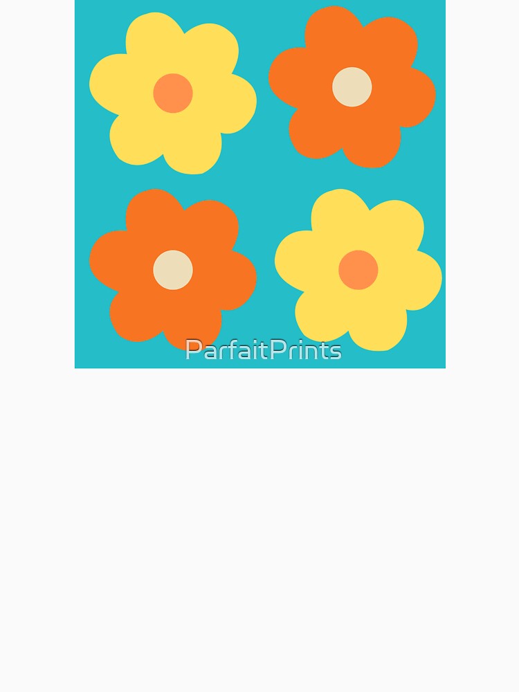 60s Groovy Blooms – Bright and Funky Flower Power Design by ParfaitPrints
