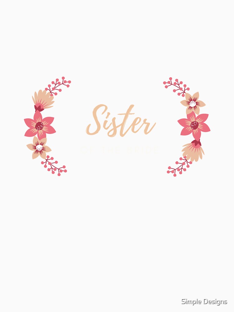 Sister of the bride, Sister's Day Black by aivincible