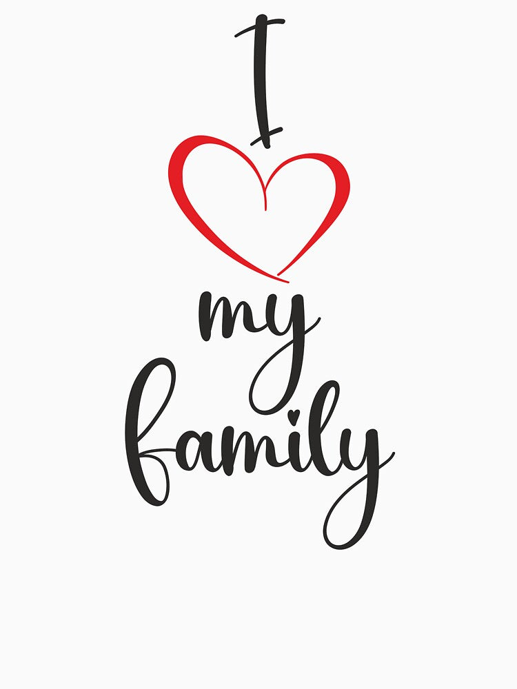 I Love My Family (Black) by Pencil & Pixel