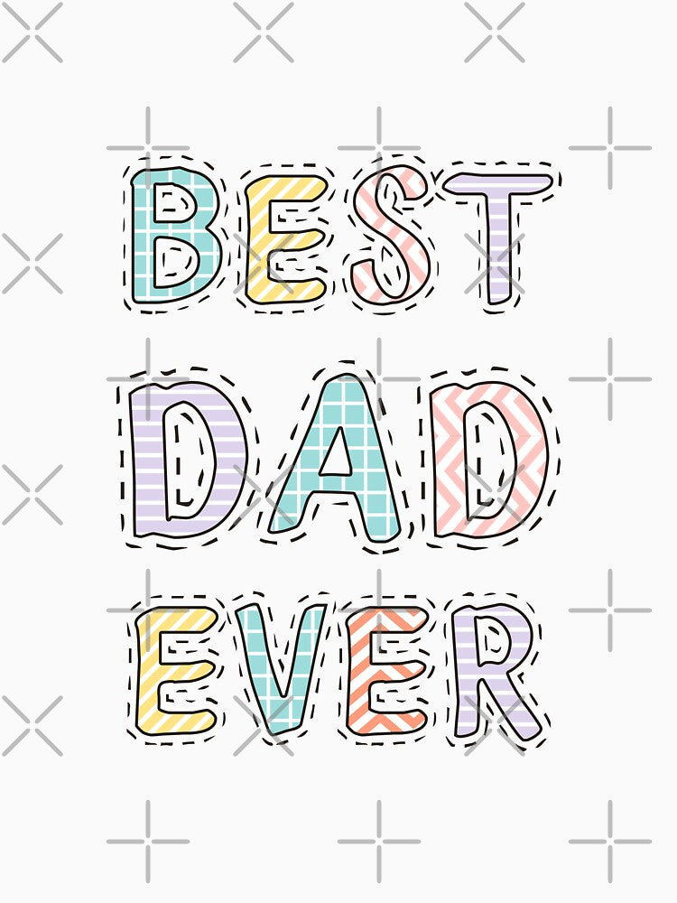 Best Dad Ever - Dad Personalized Name - Custom Boys Name by Crafted Lovies