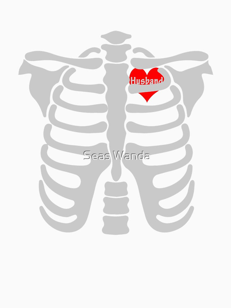 Husband In Heart Skeletons Halloween Funny by Seas Wanda